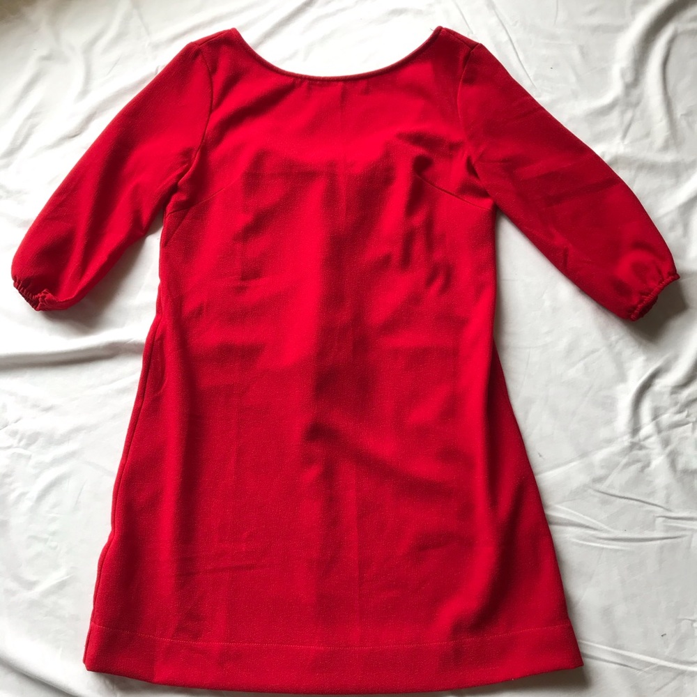 Charming Charlie Red Bow Back Dress